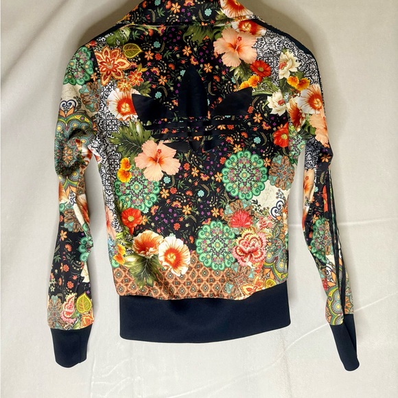 Adidas Vibrant Floral Track Jacket with Black Details - Picture 1 of 3